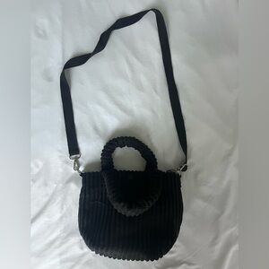 Corduroy Crossbody Bucket Bag